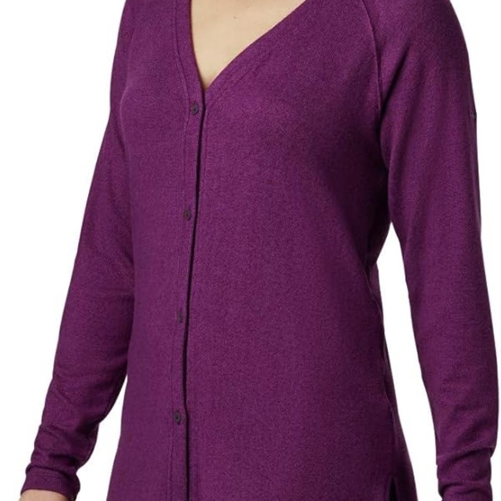 Women's Columbia by the Hearth Cardigan Sweater in Black Cherry